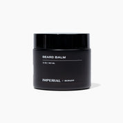 Imperial Scruff beard balm in glass jar for shaping and conditioning facial hair