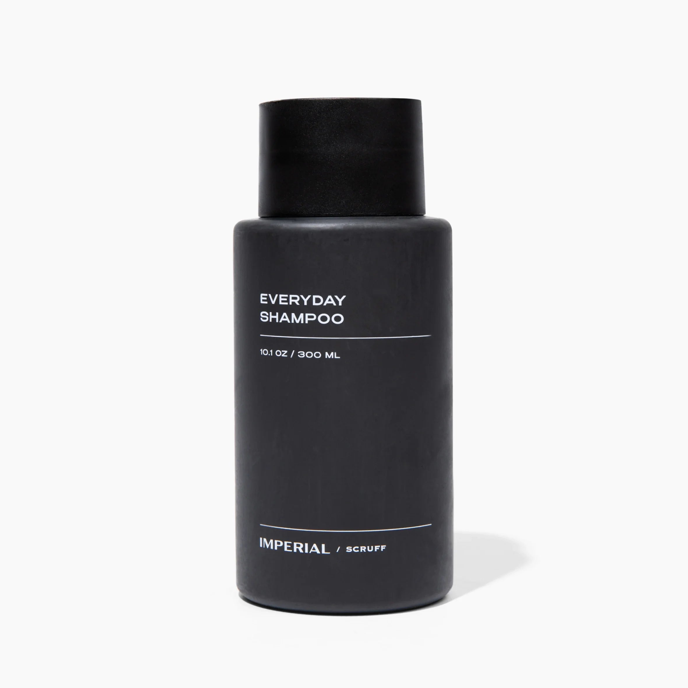 Imperial Scruff biotin-infused shampoo bottle for stronger, thicker hair