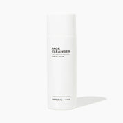 White bottle of Imperial Scruff face cleanser with black text on a white background