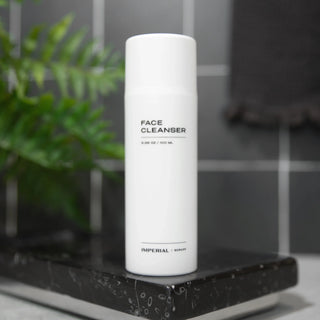Imperial Scruff gel face cleanser bottle with ProVitamin B5 for all skin types