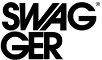 Black 'SWAGGER' logo on a white background